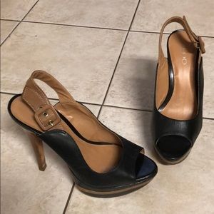 Aldo Black and brown stilettos